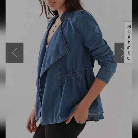 Silence + Noise Kirra Swing Chambray Trench Coat - Picture 3 of 9